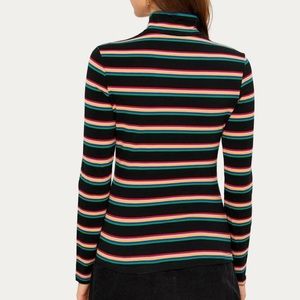 Turtle neck stripped long sleeve